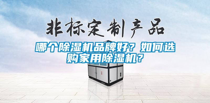 哪個除濕機品牌好？如何選購家用除濕機？