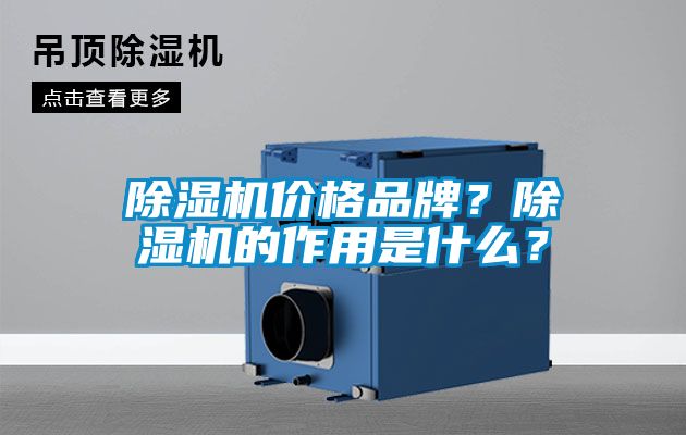 除濕機價格品牌？除濕機的作用是什么？