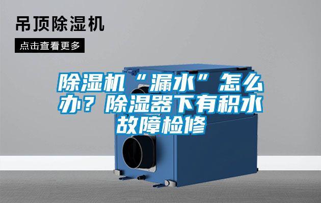 除濕機(jī)“漏水”怎么辦？除濕器下有積水故障檢修