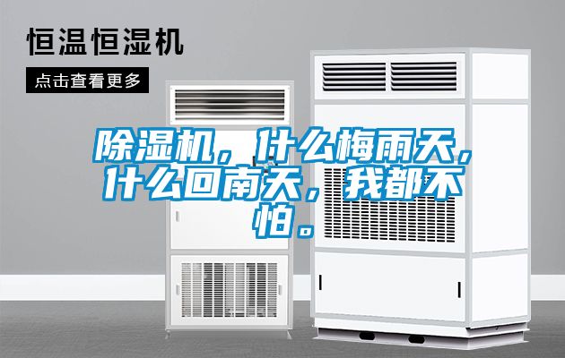 除濕機(jī)，什么梅雨天，什么回南天，我都不怕。